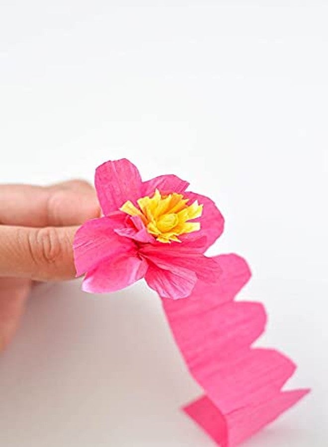 3A Featuretail Tricolor 8ft Length/20in Width Crepe Paper Roll/Wrinkled Paper for Flower Making, Bouquet Wrapping and Craft (Green-White-Orange, 3 Roll - 1 Color Each) - Image 4
